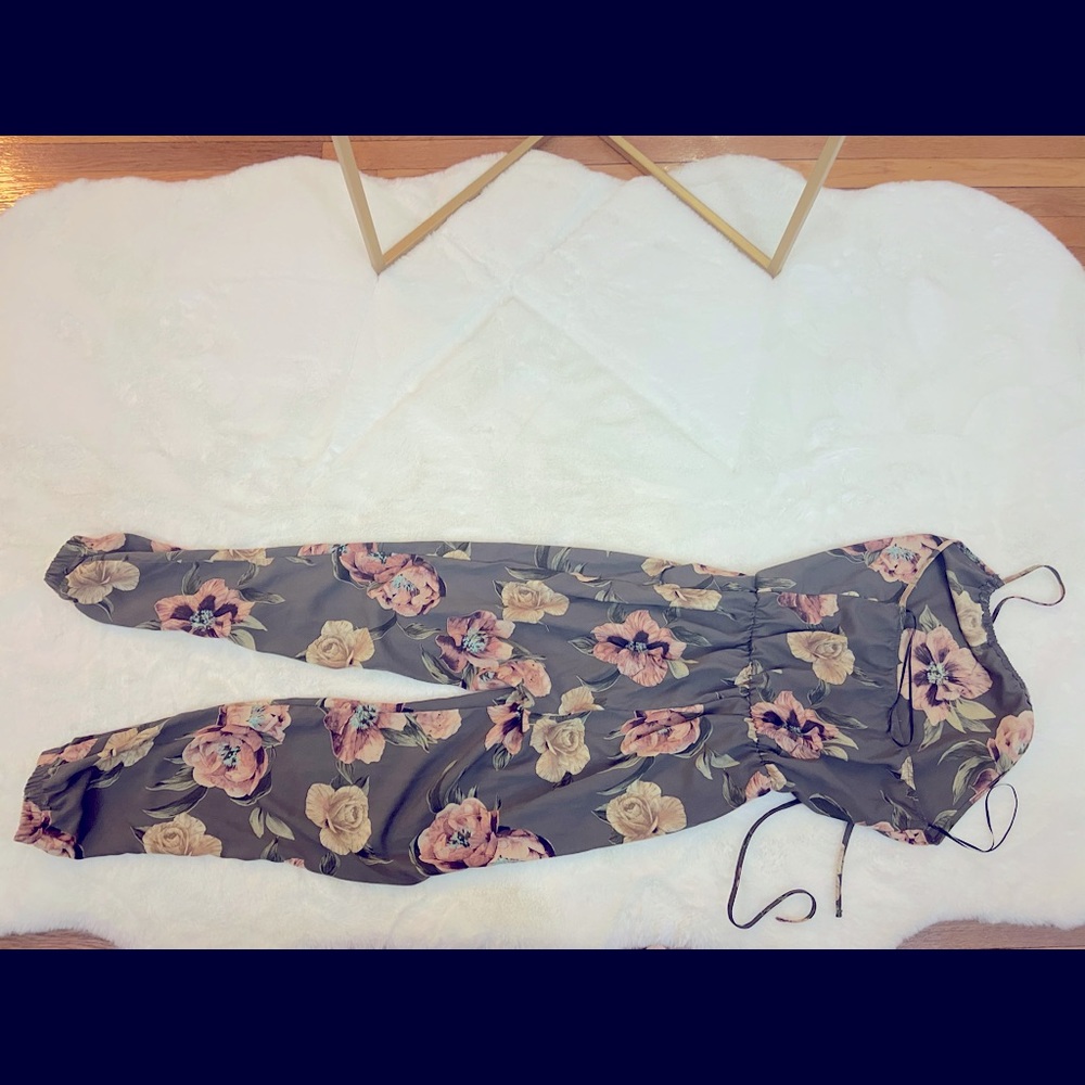 Small Floral Jumpsuit for Sale! Nude and pink
